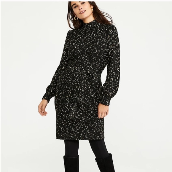 AT Shimmer Mock Nexk Sweater Dress - Picture 1 of 4